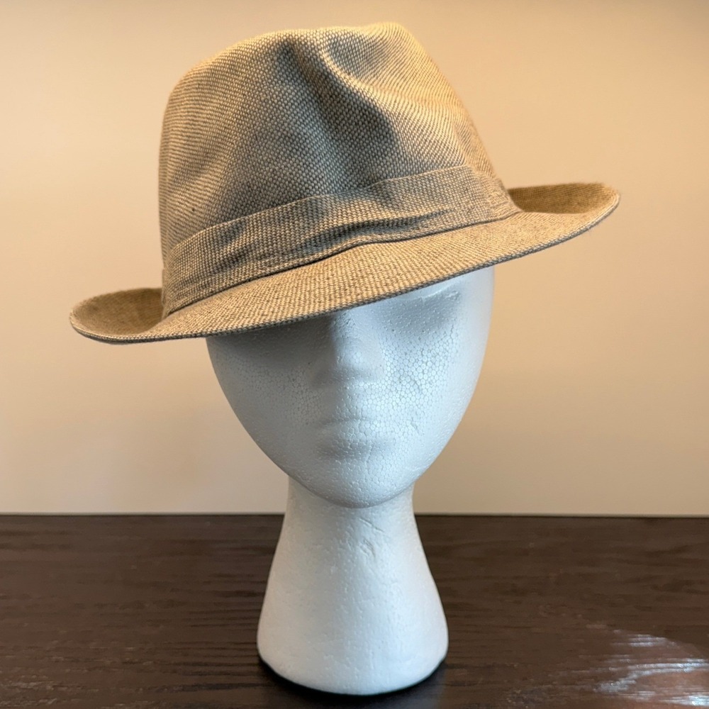 Stetson Palmdale Linen Fedora Hat Natural Tan Trilby STC21-NAT2 Size 58 Medium